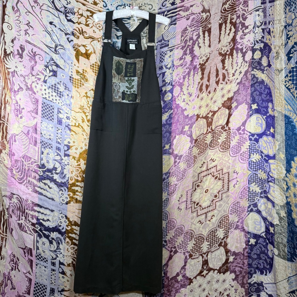 90s Army Green Jumper Chore Lagen Look Indie Granola Maxi Dress Oversized S